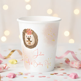水色ハリネズミ子供の誕生日 紙コップ