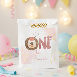 水色ハリネズミ第1誕生日 フェイバーバッグ