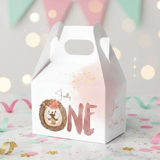 水色ハリネズミ第1誕生日 フェイバーボックス