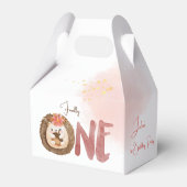 水色ハリネズミ第1誕生日 フェイバーボックス (正面サイド)