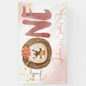 水色ハリネズミ第1誕生日 横断幕 (縦)