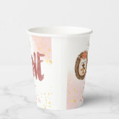 水色ハリネズミ第1誕生日 紙コップ (右)