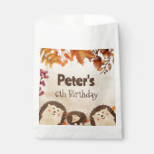 水色ハリネズミ誕生日ギフト フェイバーバッグ (正面)