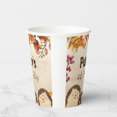 水色ハリネズミ誕生日 紙コップ (右)