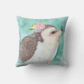 水色ハリネズミ クッション (裏面)