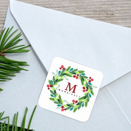 水色ハリーアンドベリーリースモノグラム スクエアシール