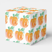 水色ハロウィーンカボチャのトリックまたはキャンディを処理 フェイバーボックス (裏面サイド)