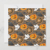 水色ハロウィーンクッキー飾のパーティー 招待状 (裏面)