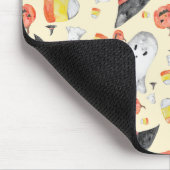 水色ハロウィーン不気味かわいい幽霊ウィッチキャンディ マウスパッド (コーナー)