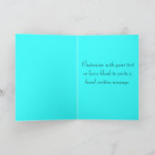 水色ハワイアンパーム離れのグリーティングカード カード (内部)