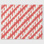 水色ハンドレッド色彩の鮮やかポピーフローラ ラッピングペーパー (フラット)