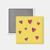 水色ハートメロディマグネット マグネット (正面/裏面)