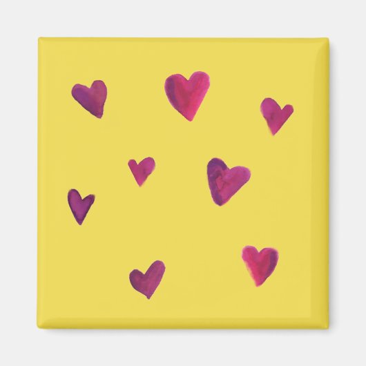 水色ハートメロディマグネット マグネット (正面)