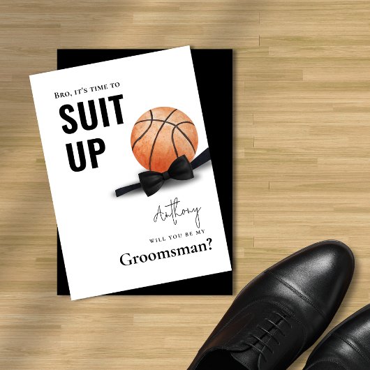 水色バスケットボールタキシードのスーツをアップグロムスマン 招待状