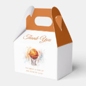 水色バスケットボールベビーシャワー フェイバーボックス (正面サイド)