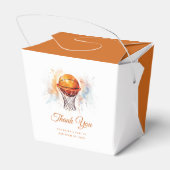 水色バスケットボールベビーシャワー フェイバーボックス (裏面サイド)