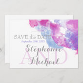 水色バタフライミックスドベリーの保存日 セーブザデート (正面/裏面)