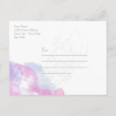 水色バタフライミックスドベリーの保存日 案内ポストカード (裏面)