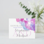 水色バタフライミックスドベリーの保存日 案内ポストカード (スタンド正面)