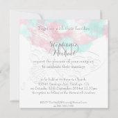 水色バタフライ鋳造赤面結婚ズ 招待状 (裏面)