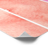 水色バナーの背景(デザイン) ポスター (角)