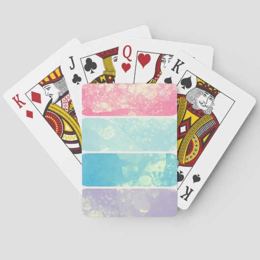 水色バブルクラシックトランプ トランプ (裏面)