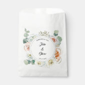 水色バラお祝い愛の名前 フェイバーバッグ (正面)