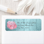 水色バラ色多肉性素朴ティール（緑がかった色） ラベル (インサイチュ)