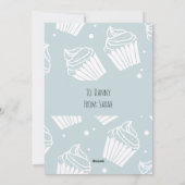 水色バルーンカップケーキバレンタインデイカード シーズンカード (裏面)