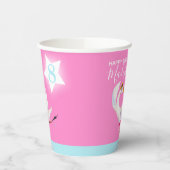 水色バレエ白鳥の娘8歳の誕生日 紙コップ (左)