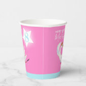 水色バレエ白鳥の娘8歳の誕生日 紙コップ (右)