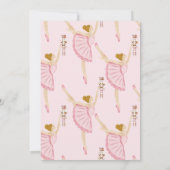 水色バレリーナナくるみ割りピンク サンキューカード (裏面)