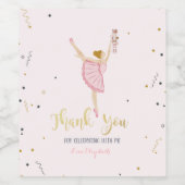 水色バレリーナナくるみ割りピンク ワインラベル (シングルラベル)