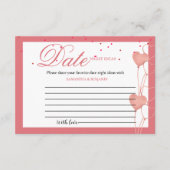 水色バレンタインデートナイトアイディアアドバイスカード アドバイスカード (正面)