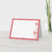 水色バレンタインブライダルシャワーサンキューカード サンキューカード (裏面)