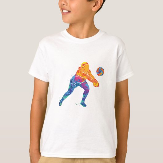 水色バレーボール女子 Tシャツ (正面)