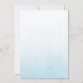 水色バードネストボーイズ赤ちゃんシャワー招待状 招待状 (裏面)