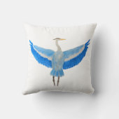 水色バードブルー素晴らしヘロン クッション (裏面)