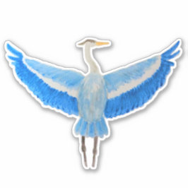 水色バードブルー素晴らしヘロン シール