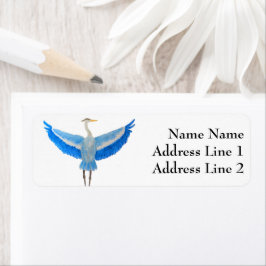 水色バードブルー素晴らしヘロン ラベル