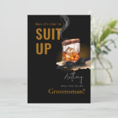 水色バーボンシガータキシードスーツのアップグロムスマン 招待状 (スタンド正面)