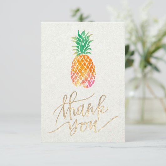 水色パイナップル感謝していユー サンキューカード (スタンド正面)