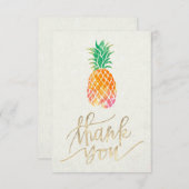 水色パイナップル感謝していユー サンキューカード (正面/裏面)