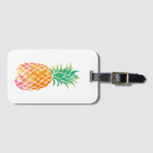 水色パイナップル果実 ラゲッジタグ (正面横)