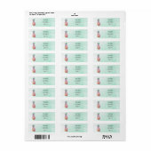 水色パイナップル ラベル (フルシート)