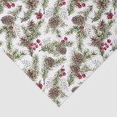 水色パインコーンクリスマスボタニカル素朴 薄葉紙 (詳細)