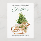 水色パインズスリー書道インクホリデイ シーズンポストカード (正面)