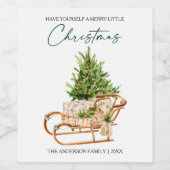 水色パインズスリー書道インクホリデイ ワインラベル (シングルラベル)