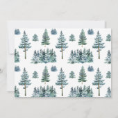 水色パインツリーシックなクリスマスホリデーブランチ 招待状 (裏面)