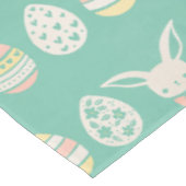 水色パステルグリーンホワイトイースターエッグパターン テーブルクロス (アングル)